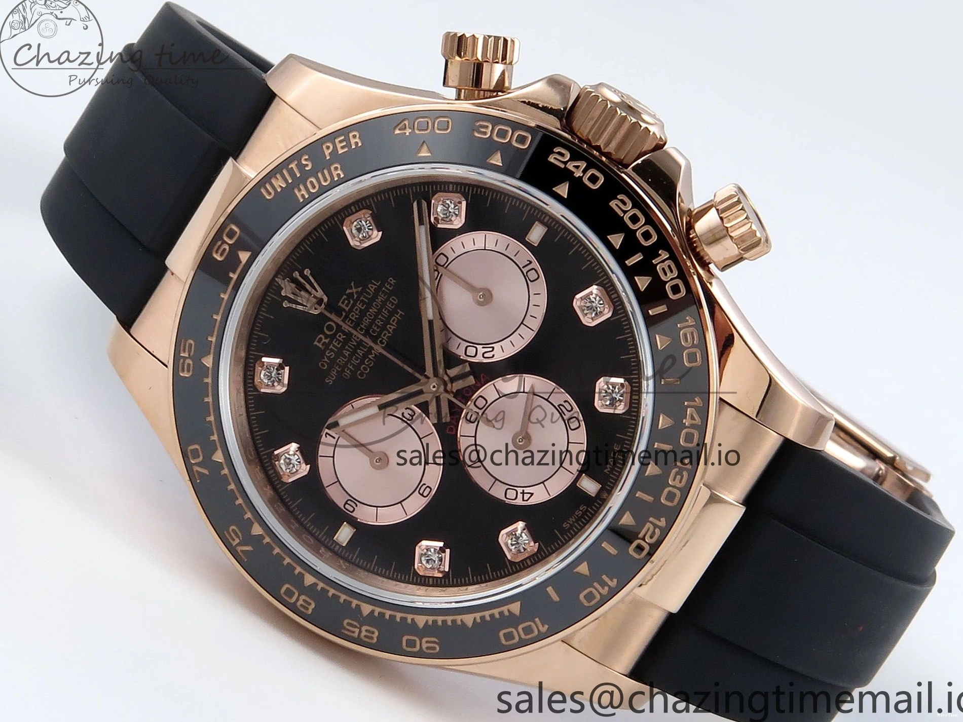MiroTime 0516 Daytona 126515 QF 1:1 Best Edition Black RG Diamonds Dial on Oysterflex Strap SH4131 V Sophisticated 701